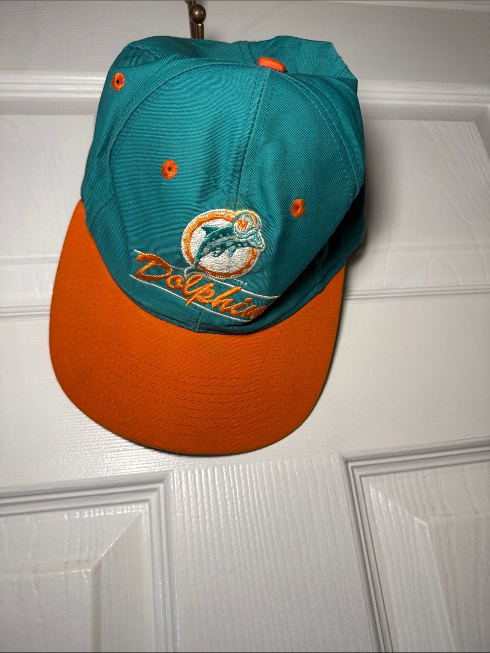 Vintage Miami Dolphins Eastport Snapback Hat Made in Taiwan